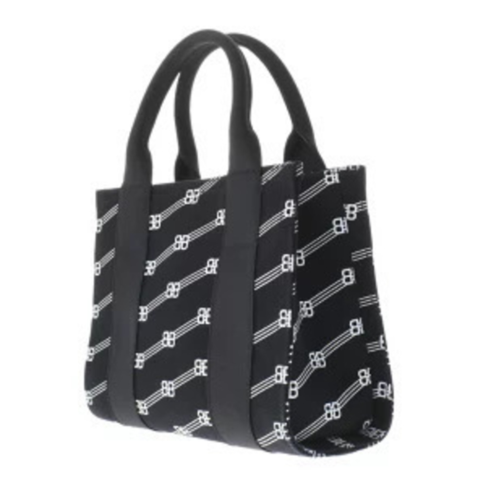 Prada Bag Canvas Black Handbag Trade XS White